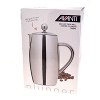 AVANTI DELUXE TWIN WALL 12 CUP COFFEE PLUNGER 1.5L