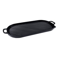 CHASSEUR 52 X 23cm CAST IRON GIANT OVAL STOVE TOP GRILL