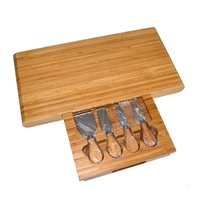 STANLEY ROGERS 5 PIECE BAMBOO CHEESE BOARD SET