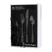 STANLEY ROGERS 16 PIECE ALBANY ONYX CUTLERY GIFT BOXED SET