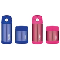 THERMOS FUNTAINER 355ml DRINK BOTTLE + 290ml FOOD JAR - BLUE OR PINK