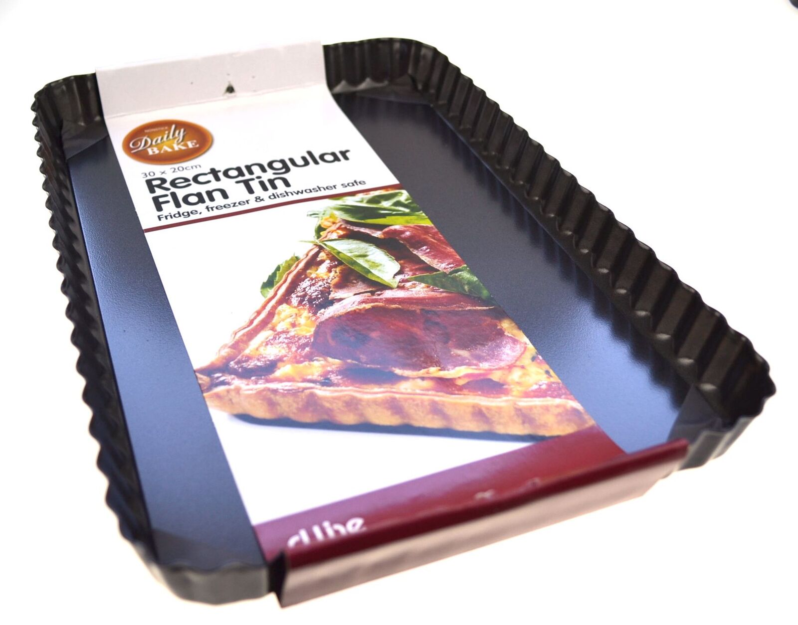 NEW NON STICK RECTANGULAR FLAN TIN Quiche Pie Tart 30 x 20cm eBay