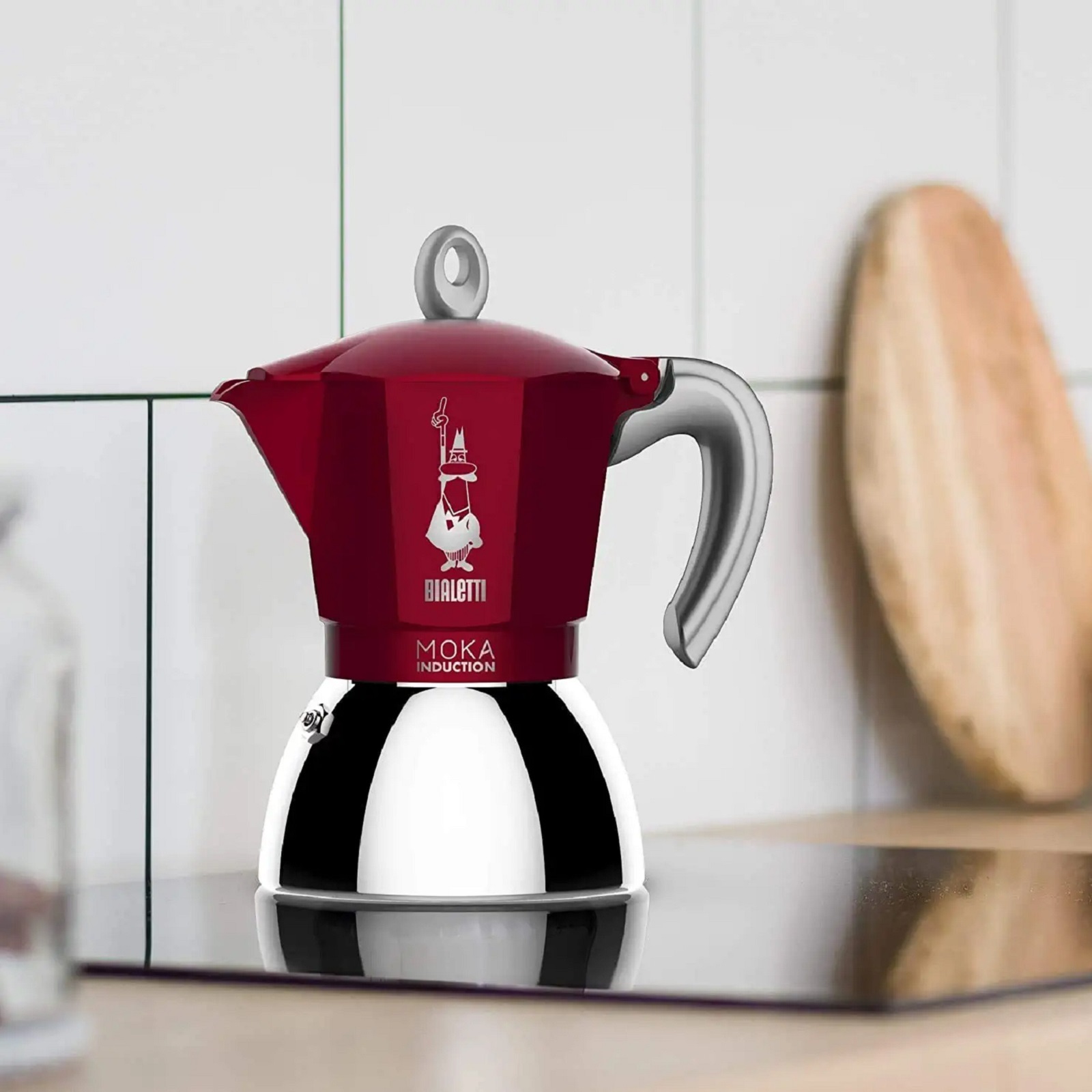 Buy BIALETTI MOKA 6 CUP MOKA INDUCTION RED ESPRESSO MAKER Online