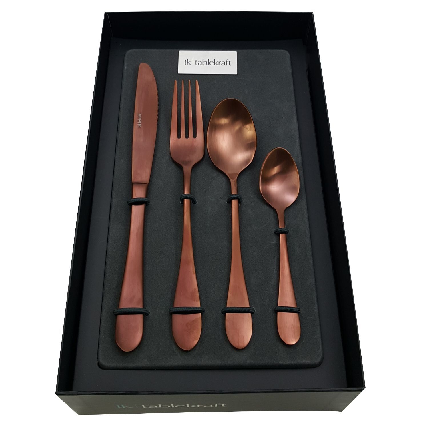 NEW SOHO CUTLERY 24 PIECE BOXED SET Fork Knife Dessert Spoon Teaspoon 4 COLOURS - Picture 8 of 25