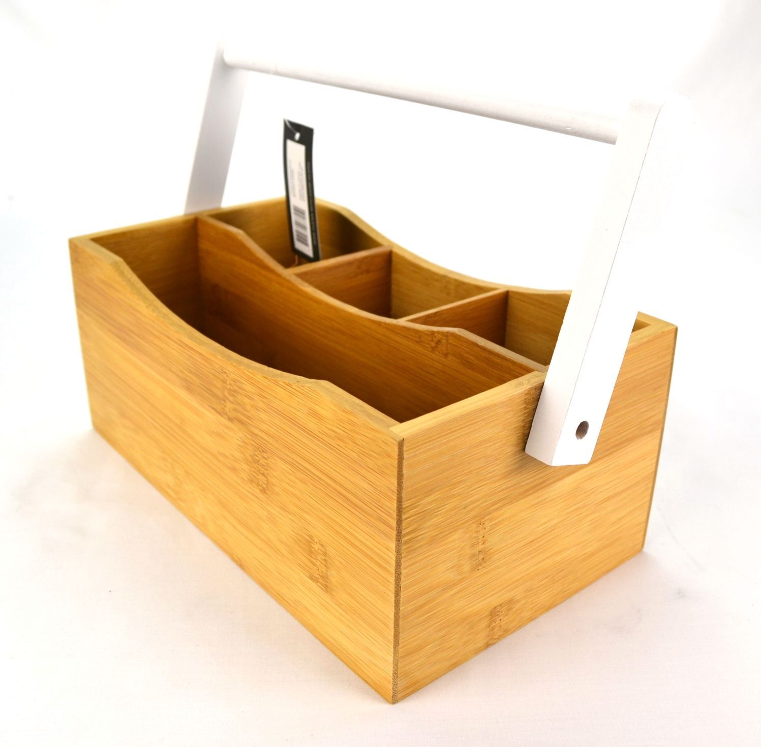 NEW BAMBOO WOOD CADDY Barbeque Tool Hold Holder Carry All Carrier