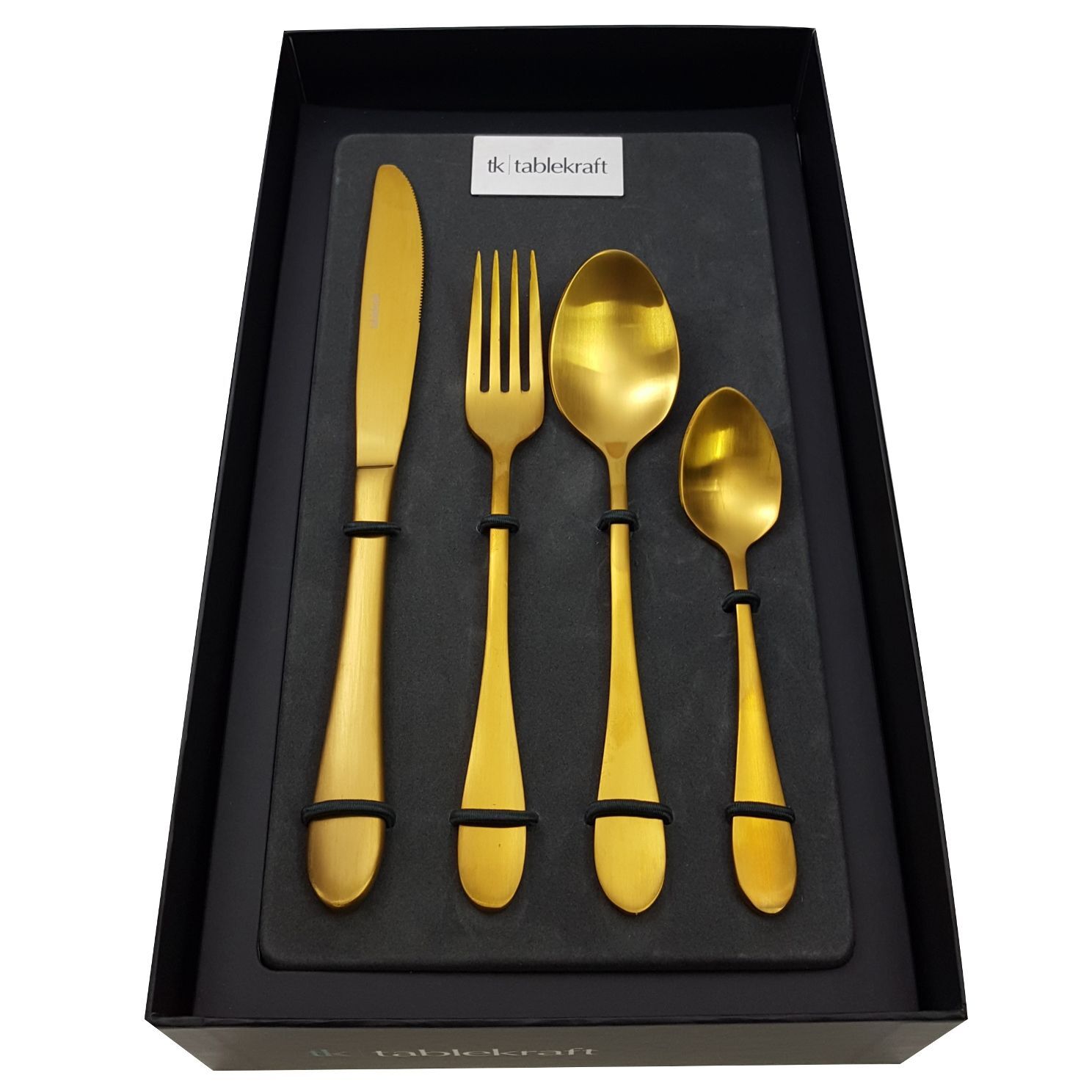 NEW SOHO CUTLERY 24 PIECE BOXED SET Fork Knife Dessert Spoon Teaspoon 4 COLOURS - Picture 9 of 25