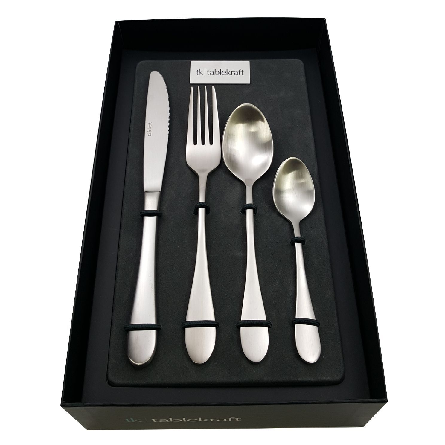 NEW SOHO CUTLERY 24 PIECE BOXED SET Fork Knife Dessert Spoon Teaspoon 4 COLOURS - Picture 10 of 25