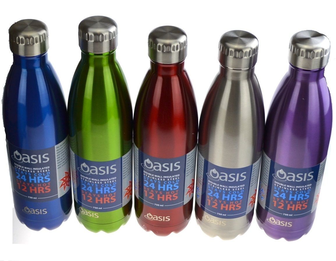 NEW OASIS DRINK BOTTLE 500ml Double Wall Insulated Thermal Hot Cold Lid