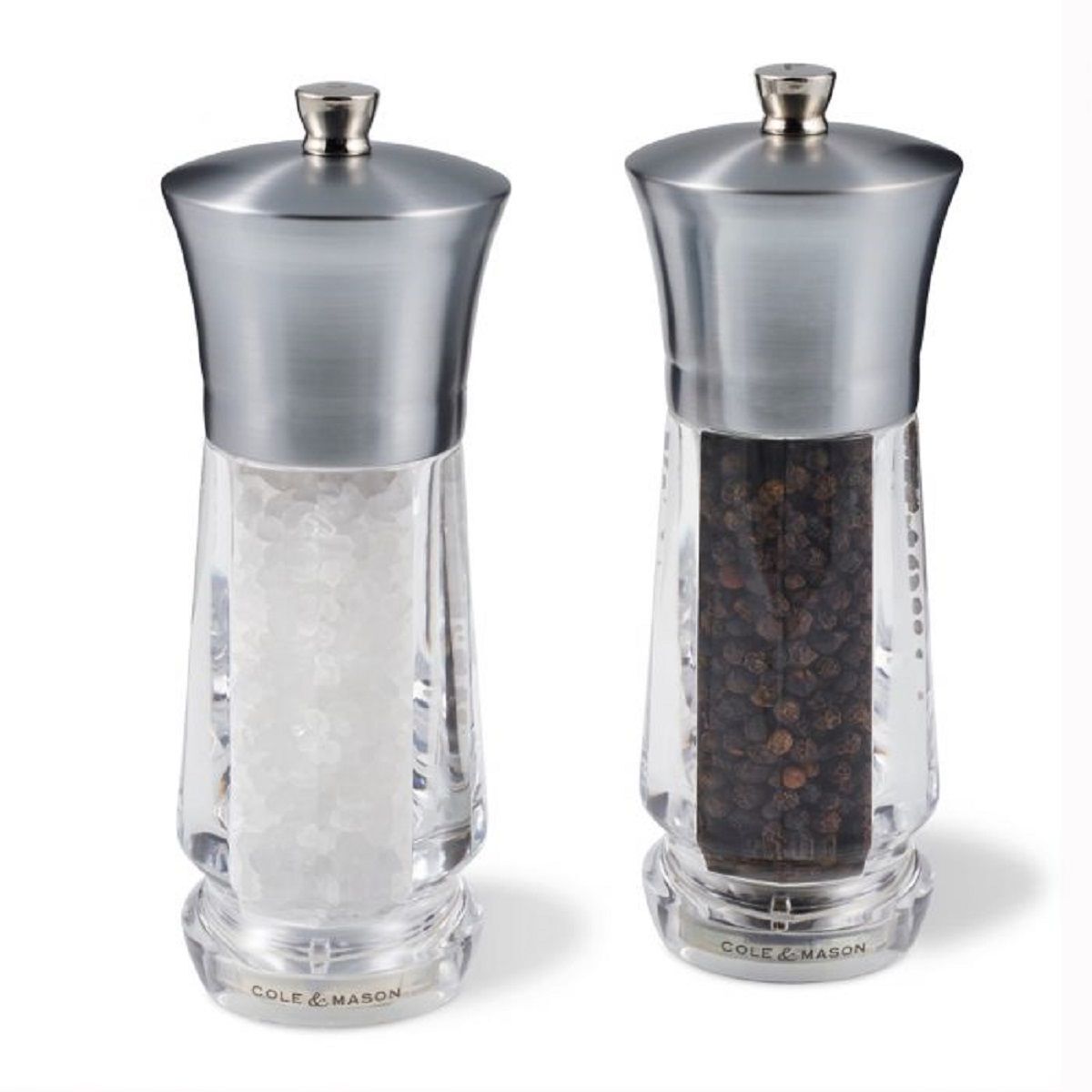 Buy Cole and Mason Exford Nickel Salt and Pepper Mills Online