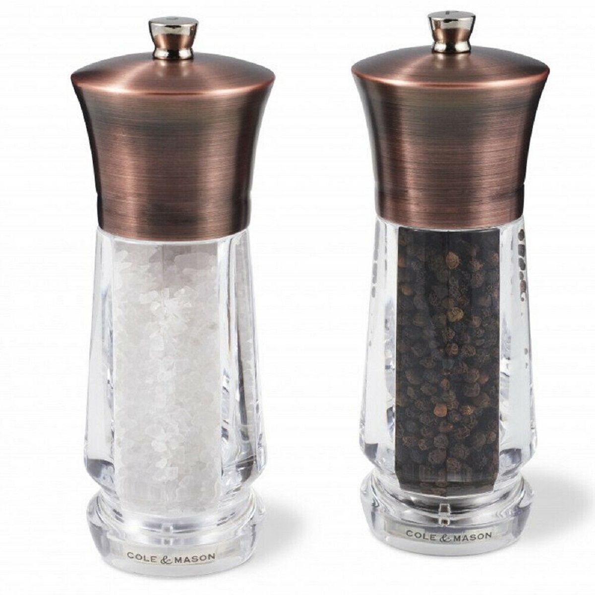 Buy Cole and Mason Exford Antique Brass Salt and Pepper Mills Online
