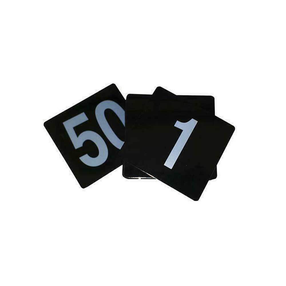 Trenton Table Numbers - Silver Numbers on Black - Picture 4 of 5