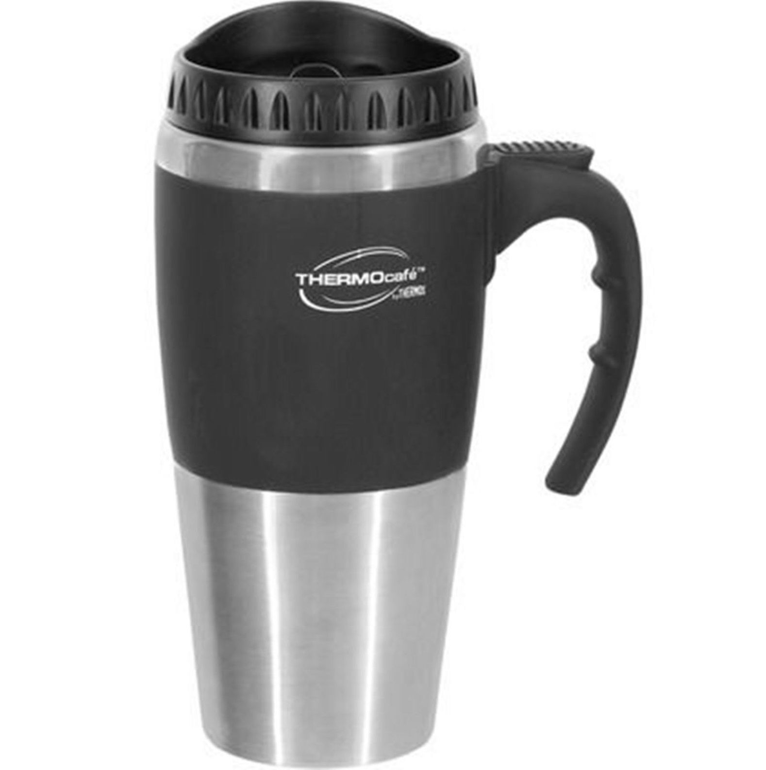Thermos Stainless Steel Travel Mug Black Trim 450ml for sale online eBay