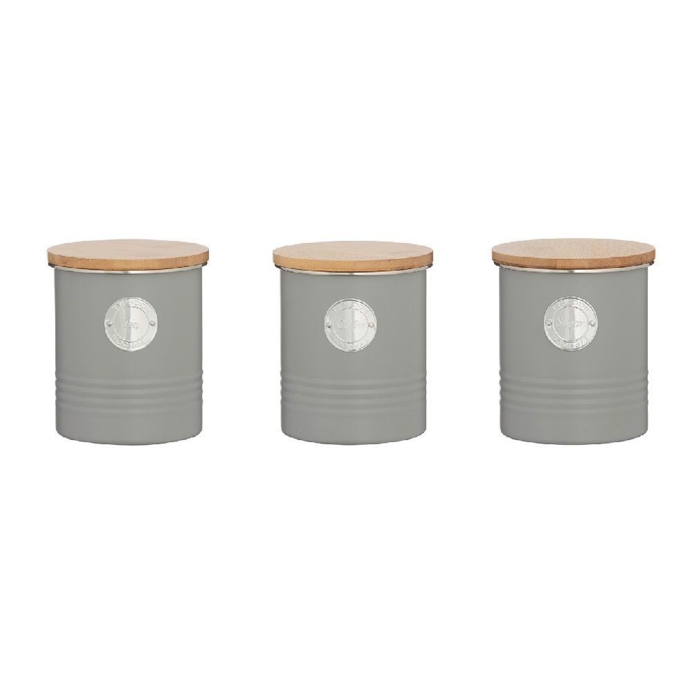 NEW TYPHOON METAL TEA COFFEE OR SUGAR CANISTERS 1 LITRE Cannisters Storage - Picture 169 of 203