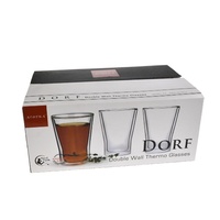 DORF DOUBLE WALL ESPRESSO CUPS 250ml SET OF 6