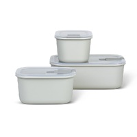 MEPAL EASYCLIP 3 PIECE STORAGE BOX SET - NORDIC WHITE