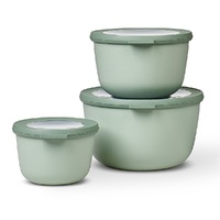 MEPAL CIRQULA 3 PIECE ROUND STORAGE CONTAINER SET LARGE - SAGE