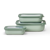 MEPAL CIRQULA 3 PIECE  RECTANGULAR MULTI BOWL SET SMALL - NORDIC SAGE