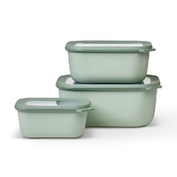 MEPAL CIRQULA 3 PIECE  RECTANGULAR MULTI BOWL SET LARGE - NORDIC SAGE