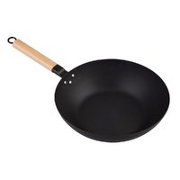 D.LINE BLACK CARBON STEEL PRE-SEASONED WOK 30cm