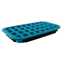 AVANTI 32 CUP SILICONE ICE CUBE TRAY WITH CARRY TRAY - BLUE