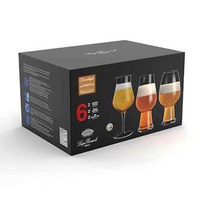 LUIGI BORMIOLI BIRRATEQUE 6 PIECE CRAFT BEER GLASS SET