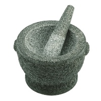 AVANTI ROUGH GREY MORTAR AND PESTLE 11cm x 17cm