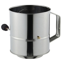 AVANTI STAINLESS STEEL CRANK HANDLE FLOUR SIFTER - 5 CUP