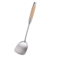 D.LINE STAINLESS STEEL WOK SPATULA WITH BEECHWOOD HANDLE