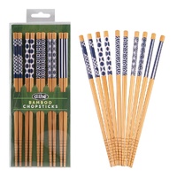 D.LINE BAMBOO CHOPSTICKS SET 5 - BLUE & WHITE - 5 PAIRS