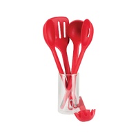 AVANTI 5 PIECE RED SILICONE UTENSIL SET