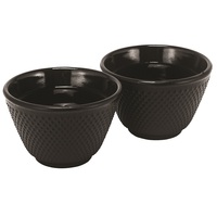 AVANTI HOBNAIL CAST IRON TEA CUPS SET OF 2