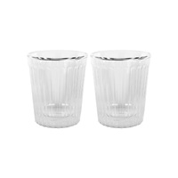 AVANTI RIGATO DOUBLE WALL GLASSES SET OF 2 - 80ml