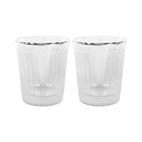 AVANTI RIGATO DOUBLE WALL GLASSES SET OF 2 - 250ml