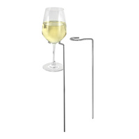 AVANTI CHROME PLATED STEMMED GLASS STICKS - SET OF 2