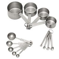 AVANTI BAKER'S DOZEN STAINLESS STEEL MEASURING CUP AND SPOON SET