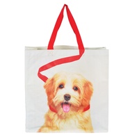 IS GIFT REUSABLE SHOPPING BAG - LIGHT BROWN DOG