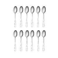 TABLEKRAFT LUXOR STAINLESS STEEL DESSSERT SPOON SET 12
