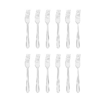 TABLEKRAFT LUXOR STAINLESS STEEL TABLE FORK SET 12