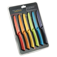 SCANPAN SOFT TOUCH SPECTRUM 6 PIECE STEAK KNIVES - COLOURED
