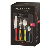 SCANPAN SOFT TOUCH SPECTRUM 24 PIECE CUTLERY SET - COLOURED