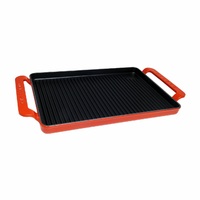 CHASSEUR INFERNO RED 42 x 24cm CAST IRON RECTANGULAR GRILL TRAY
