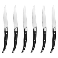 TRENTON ATHENA CAVALIER LACROX STAINLESS STEEL POINT TIP STEAK KNIFE SET 6