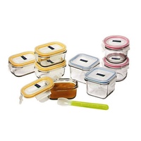 GLASSLOCK 9 PIECE BABY FOOD CONTAINER SET WITH LIDS