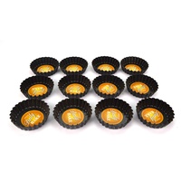 DAILY BAKE 7.5cm x 2cm NON STICK MINI QUICHE PAN SET OF 12