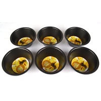 DAILY BAKE 12 x 5cm NON-STICK MINI PIE PANS - SET OF 6 