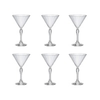 BORMIOLI ROCCO AMERICA '20s 245ml MARTINI GLASSES SET 6 