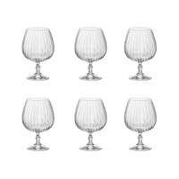 BORMIOLI ROCCO AMERICA '20s 650ml COGNAC GLASSES SET 6