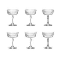 BORMIOLI ROCCO AMERICA '20s 275ml FIZZ GLASSES SET 6