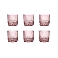 BORMIOLI ROCCO AMERICA 20s 300ml ROCK DRINK GLASSES SET 6 - LILAC