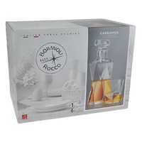BORMIOLI ROCCO CASSIOPEA 7 PIECE DECANTER AND GLASSES SET